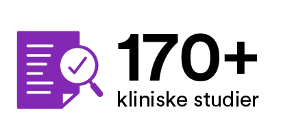 Mere end 170 kliniske studier
