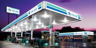 Lysskilt tankstation
