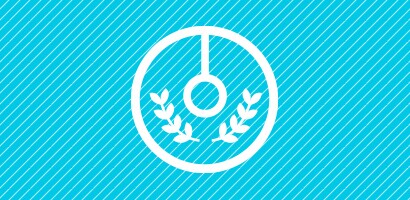Hvidt ikon med 3M Littmann Learning Institute på cyan baggrund.
