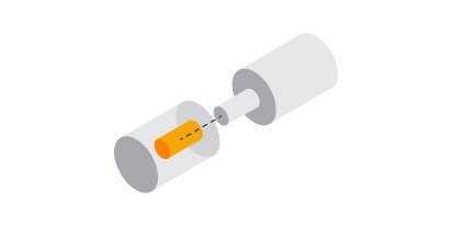 Eksempel på en cylinder-cylinder-samling
