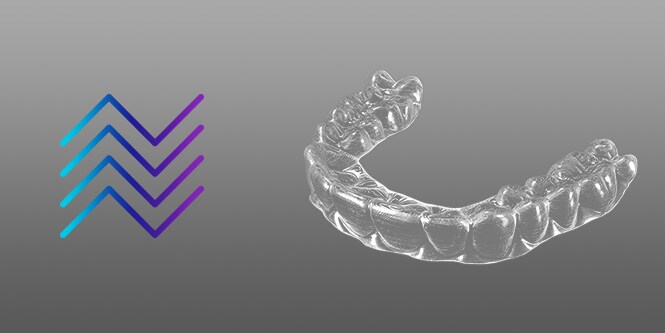 Force icon with aligner against gray gradient background
