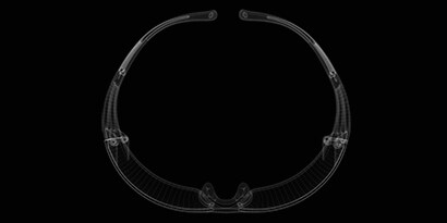 SecureFit beskyttelsesbrille set fra oven
