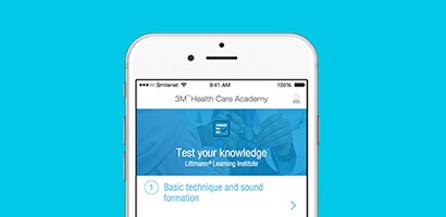 Learning Institute appen vist på skærmen af en smartphone. 
