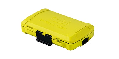 Gult plastetui i ABS med 3M-logo

