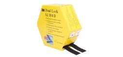   3M™ Dual Lock™ Genoplukkelige fastgørelsessystemer SJ-354D, Sort, Indendørsbrug, Til materialer med lav overfladeenergi (Polypropylen, Polyethylen) 