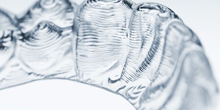 Close up of aligner material texture
