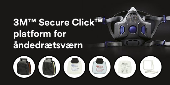 udforsk produktkataloget for 3M Secure Click åndedrætsværn
